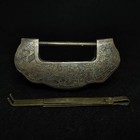 7 3cm Chinese Decoration Bronze Carving Person Lock And Key Can Use Collecting