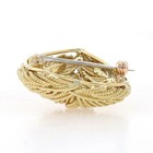 Tiffany   Co  Leaf Motif Vintage Brooch - Yellow Gold 18k Botanical Pin
