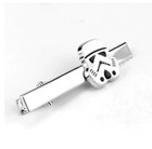 Star Wars Stormtrooper White Silver Alloy Men s Bar Tie Clip Brand New 