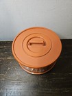 Luxor Carousel Cassette Tape Holder Stackable Orange Round Vintage 1960s Mcm