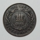 1880 Newfoundland Canada Large One Cent 1 Penny Victoria  M306