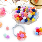 60 Pack 1 2 Inch Assorted Pompoms Mesh Lace Bouquet Small Pom Poms Craft Pompoms