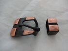 Punchy Brown Iron Copper Square Heel Buckle Loop 5 8  Horse Tack New Headstall 