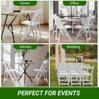 4pcs Plastic Folding Comfortable Chairs Event Wedding Party Camping Dining Seats