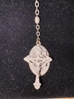 Vintage Rosary With Sterling Miraculous Medal - Ornate Crucifix  16 Inch