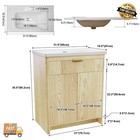 31 5 Inch Bathroom Vanity With Ceramic Sink Freestanding Storage Cabinet W  Door