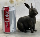 Vintage Austrian Vienna Bronze Sitting Bunny Rabbit Figurine Statue Garden Decor