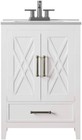 Bath Vanity In White With Vanity Top In White And White Basin 24 