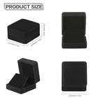 Kukuvr 2 Pcs Velvet Jewelry Dangle Earring Gift Box For Women  black  Black