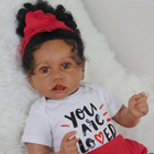 Realistic Reborn Baby Doll  20-inch African American Real Life Girl   Lifelike D