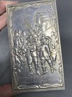 Vintage Rembrandt Embossed Night Watch Scene Metal Match Box Holder Case