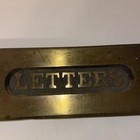 Vintage Salvage Heavy Cast Brass Mail Postal Drop Slot Spring Door 7  X  2-1 2   