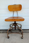Industrial Swivel Adjustable Drafting Stool By Toledo Metal Furniture Co   Uhl