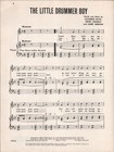 1960 The Little Drummer Boy Vintage Christmas Sheet Music Classic X-mas Song