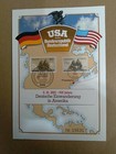 Germany And Usa Stamps On  Postcard 300 Years German Emigration To America 