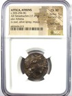Attica Athens Athena Owl Ar Tetradrachm Silver Coin 393-294 Bc  Ngc Choice Xf Ef