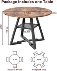 Round Dining Table For 4 kitchen Dining Room Circle Dinner Pedestal Table space 