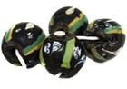 4 Ghost Venetian Black Trade Beads