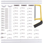Ceiling Curtain Track Kit 6-18ft Rail W  Corner Connectors  Hooks  Brackets