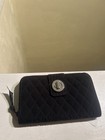 Vera Bradley Rfid Turnlock Wallet Classic Black Quilted Nwt