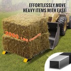 Uimoso Clamp On Pallet Forks 2000lbs Tractor Forks 43  Adjustable Bucket Forks