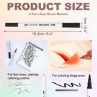 6pack Dual Brush Markers  Black Watercolor Fine And Brush Tips Pens