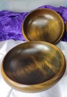 Vintage Hardwood Hand Carved Bowls Set Of 4 Japan O d  6   Maker Ci