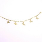 18k Layered Real Gold Filled Anklet Bracelet Butterfly 10 