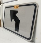 Authentic Traffic Road Street Highway Sign 45 Degree Left Arrow 21 x 15   8-36