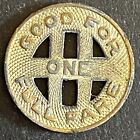 Honolulu Rapid Transit Co  1924 G f One Full Fare Transit Token 16mm   4 