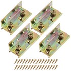 4 Pcs Bed Rail Brackets With 32 Pcs Srews  High Quality Bed Frame Brackets 