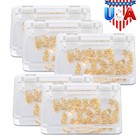 10pcs box Dental Orthodontic Lingual Button Chain Round Mesh Base Gold-plated