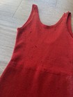 Antique 1910s 1920s Red Wool Women   s Bathing Suit 
