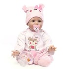 22inch Lifelike Baby Newborn Silicone Vinyl Reborn Doll Gift Baby Doll Handmade