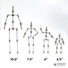 Kihomi Stop Motion Armature Kit Feet Tie Down Metal Puppet Skeleton Silver