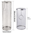 2 Pcs Rolling Grilling Basket Stainless Steel Bbq Grill Basket For Outdoor