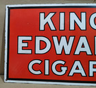 King Edward Cigars Porcelain Enamel Sign  24 X 14 Inches 1 Sided