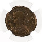 Roman Ae Of Urbs Roma  ad 330-346  Ngc vf  Roman Slab Coin