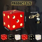 Btfo 6pcs Large Dice 1 Count  pack Of 6   Black  White  Red  Warm White Light