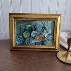 Vintage Style Painting Still Life Fruits And Vases On A Table Art Print 