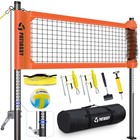 Premium 32  Professional Volleyball Net Set Outdoor With Adjustable Height Poles