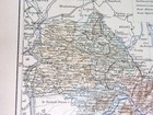 1887 Antique Original Map Of Department Of Isere Grenoble   France