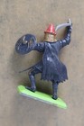 Vintage 1980s Britains Deetail Turk Knight Figure Silver Purple Armor