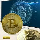 10 Pcs Gold   Silver Bitcoin Coins Commemorative Collectors Gold Plated Bit Coin