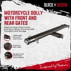 Black Widow Motorcycle Dolly With Front And Rear Gates For Loading And Unloading