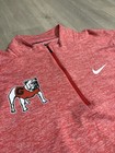 Nike Georgia Bulldogs Team Issued Quarter Zip Pullover Size Large Red  
