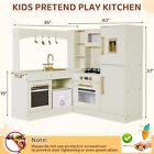 Kids Corner Kitchen Playset Wooden Cooking Pretend Kitchen Toddler Toys Gifts
