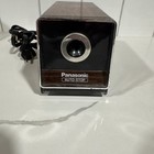 Vintage Panasonic Kp120 Electric Pencil Sharpener Wood Grain Auto Stop Tested