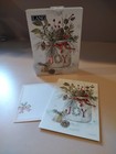 Lang   Holiday Spirit Petite Christmas Cards  linen Embossed Paper   3 5x5 New