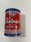 Vintage 1940s Skelly Skelmark Heavy Duty Motor Oil Metal One Quart Oil Can Full